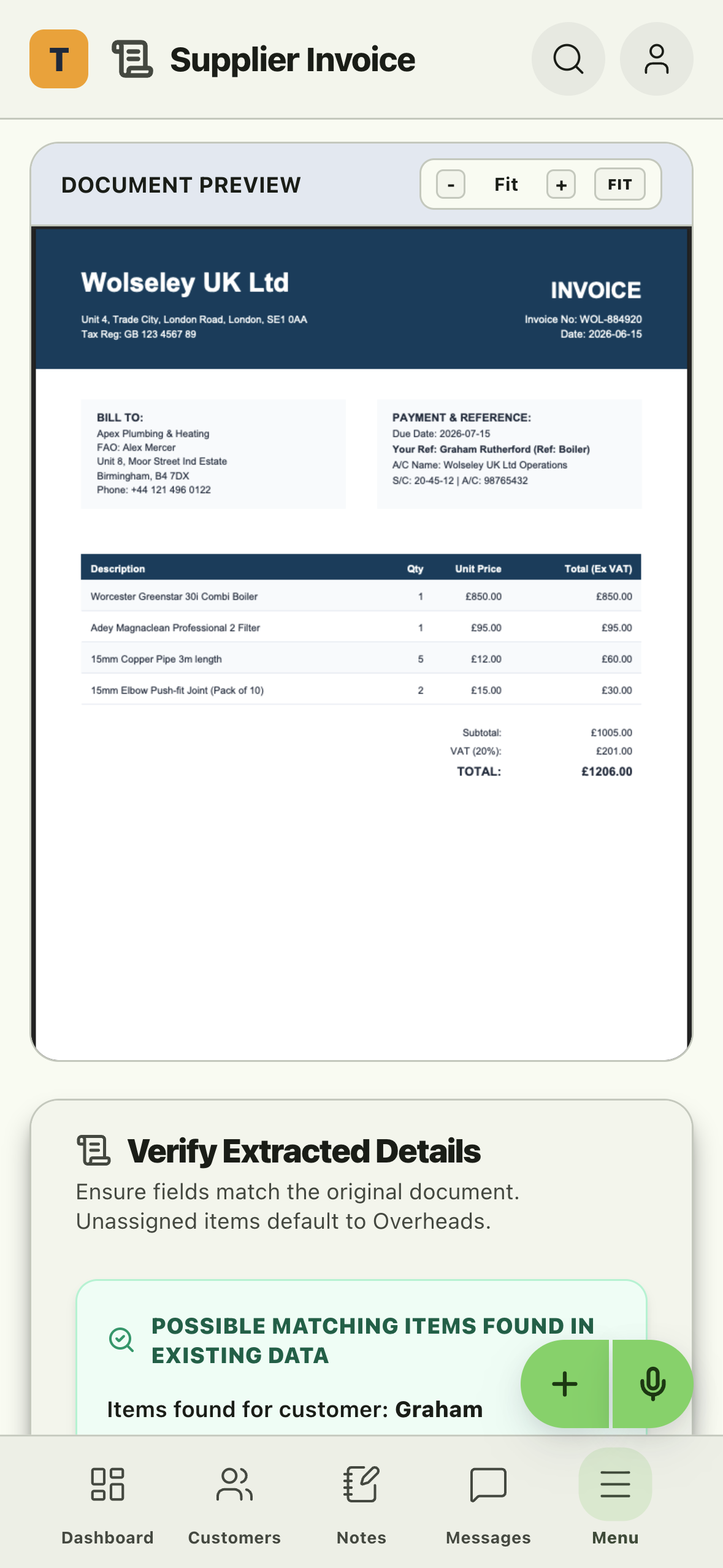 Supplier Invoice PDF Extraction